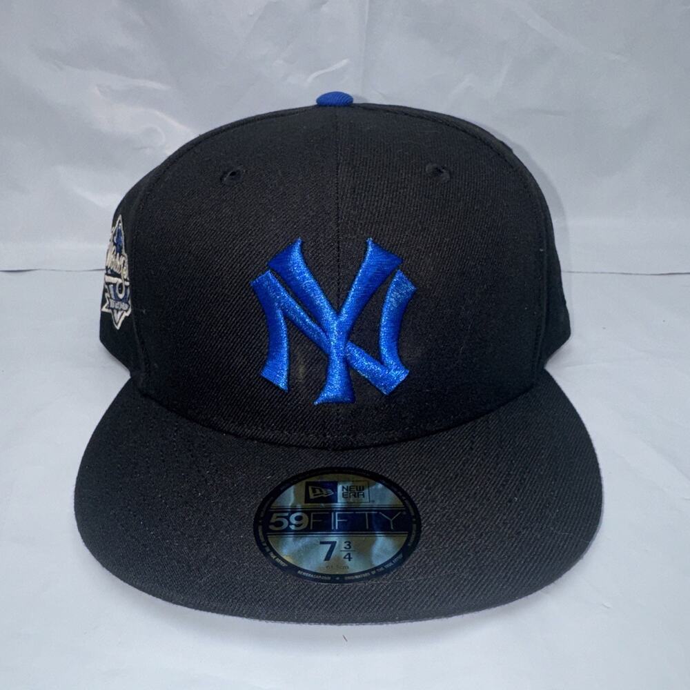 New York Yankees Hat New Era Blue Black 1903 World Series Metallic UV 7 3/4 B4